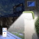 thumbnail image 1 of Decoración del hogar, decoración de habitaciones, luces solares para exteriores, luces solares con sensor de movimiento, 3 modos, con control remoto, luces de seguridad de pared para cercas, patios, j, 1 of 8