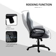thumbnail image 4 of Vinsetto Ergonomic Home Office Chair High Back Task Computer Desk Chair with Padded Armrests, Linen Fabric, Swivel Wheels, and Adjustable Height, gray, 4 of 9