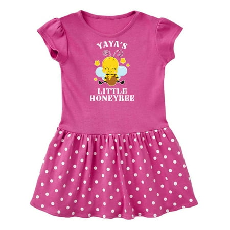 

Inktastic Cute Bee Yaya s Little Honeybee with Stars Gift Baby Girl Dress