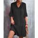 thumbnail image 1 of Vestido de fiesta con escote en V y mangas con volantes, vestido de poliéster con escote en V y mangas con volantes Vestido de fiesta con escote en V y, 1 of 6