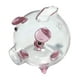 thumbnail image 2 of Decoraciones de mesa de cristal transparente de la alcancía del cerdo, caja del ahorro del dinero del banco del ahorro para los niños, 2 of 9