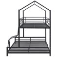 thumbnail image 5 of EUROCO Metal Twin over Full House Bunk Bed for Kids Teens Bedroom, Seperate 2 Beds in One, Black, 5 of 13