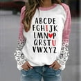 thumbnail image 2 of HTNBO Womens Valentine's Day Crewneck Sweatshirts with No Hood Plus Size Love Heart Printed Pullover Tops with Leopard Patchwork Sleeve, 2 of 4