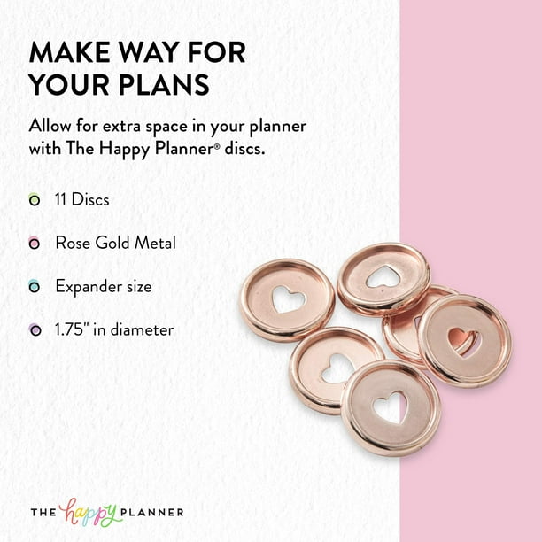 Happy planner rose gold discs deals