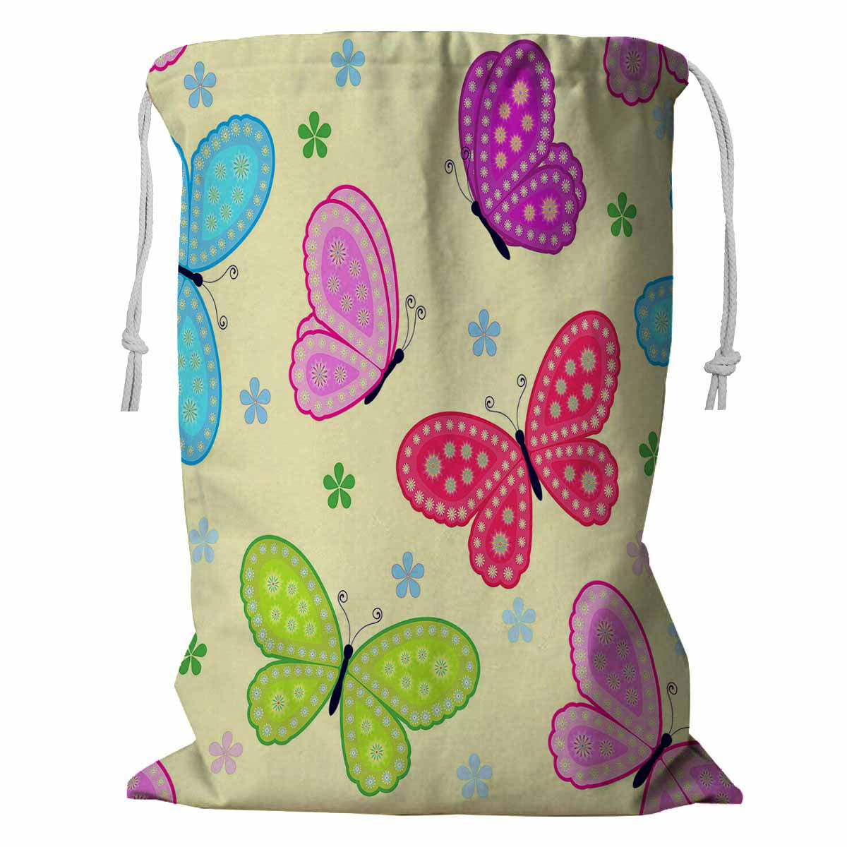 Butterfly Wall Hanging Fabric Quilted Basket Butterfly Hanging Storage PodDecorative Fabric BasketHanging Cotton BagStorage Organization