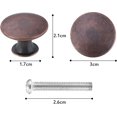 thumbnail image 4 of Set Of 12 Vintage Chic Cupboard Knobs - Antique Kitchen Cupboard Pulls - 30mm Round Door Knobs - Red Bronze, 4 of 5