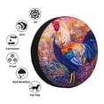 thumbnail image 4 of Balery Rooster Oil Painting Cubiertas para Neumáticos - Protector Resistente para Neumáticos de Camioneta, SUV, Remolque, Camper y RV-17 inch, 4 of 6