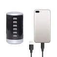 thumbnail image 2 of Port USB HUB Power Adapter Mobile Phone Charger Desk Charging Plate With US Plug(Black), 2 of 5