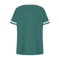 thumbnail image 4 of Molidfa Pull-On V-Neck Stretchable Regular Ringer Short Sleeve Daily Set-In Sports Women's Short-Sleeve Shirts Solid Set-In, 4 of 5