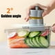 thumbnail image 5 of Fiudx Picadora de Verduras, 7 Cuchillas Intercambiables, Bandeja Grande, Acero Inoxidable de Fácil Limpieza, Rebanadora Multifuncional, Utensilio de Cocina para El Hogar, Tamaño 29,5 X 12,5 X 12 Cm, 5 of 6