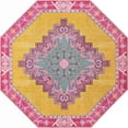 thumbnail image 4 of Unique Loom Timeless Collection Area Rug - Thomas (7' 6" Octagon Yellow/Fuchsia), 4 of 5