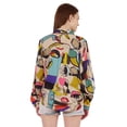 thumbnail image 5 of Inkmeso Printed Long Sleeve Oversized Shirt For WoMen's Loose Fit Button-Down Shirts Tunic, 5 of 7