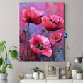 thumbnail image 4 of Impressionist Poppy Flower Canvas Painting，Floral Wall Decor for Living Room Bedroom Dining Room Office Hotel, 4 of 8