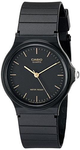 casio black resin watch