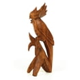 thumbnail image 5 of Wooden Hand Carved Cockatoo Parrot Bird Statue Figurine Sculpture Art Decorative Rustic Home Decor Accent Gift Handcrafted Decoration Handmade, 5 of 5