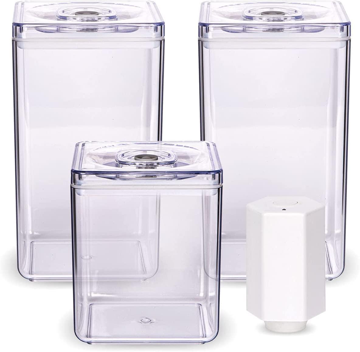 Vacuum Containers Set, Food Storage Vacuum Seal Containers with