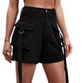 thumbnail image 7 of Cargo Jean Shorts for Women High Waisted Relaxed Fit Denim Hot Pants Casual Trendy Summer Jeans with Pockets, 7 of 7