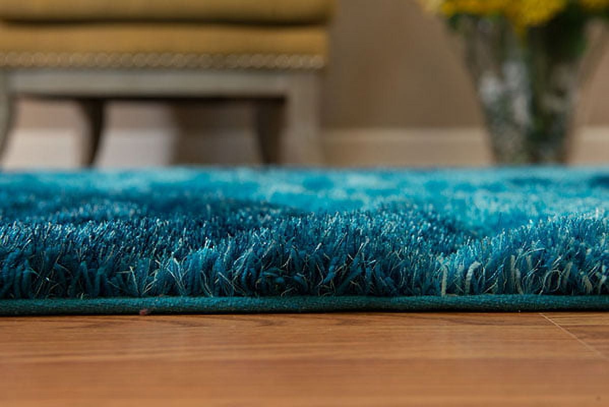 United Weavers Veria Ioden Shag Geometric Accent Rug, Blue, 1'10" X 3'