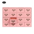 thumbnail image 2 of Vintage 4 PCS Drawer Cabinets Pink 64-Drawer Storage Box Storage Cabinet 39.37*3.94*27.56in, 2 of 21