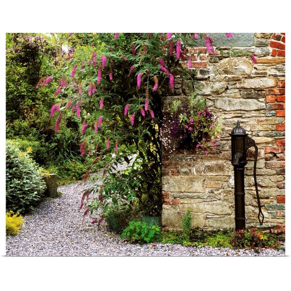 Great BIG Canvas | Rolled The Irish Image Collection Poster Print entitled Old Water Pump, Ram House Garden, Co Wexford, Ireland