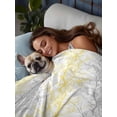 thumbnail image 3 of Yellow Gray Flat Sheet Only Twin Size, Soft Breathable Bed Top Sheets for Mattress, Pastoral Botanical Branch Aesthetics Luxury Bedding Flat Sheets for Home Hotel Bedroom Bed Protection, 3 of 9