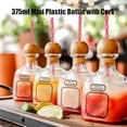 thumbnail image 3 of Tequila Twist Top Bottle - 375ml  Reusable Bottles with Straw, Empty Acrylic Liquor Cups for Tequila, Champagne, Wine and Drinks, Mini Clear Plastic Bottles for Party Favors & Wedding Decor (8), 3 of 7