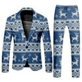 thumbnail image 4 of Funny Christmas Suits for Men 2 Piece Vintage One Button Ugly Xmas Jacket Blazer And Pant Set Plus Size Slim Fit Winter Party Men's Suits, 4 of 7