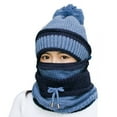 thumbnail image 1 of Cyiecw Winter Warm Knitted Beanie Hat Scarf and Mask Set  for Women Blue, 1 of 6