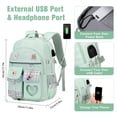 thumbnail image 3 of Mochila ACESAK para niñas, adolescentes y mujeres con lonchera verde, 3 of 6