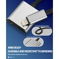 thumbnail image 6 of Lightning to 3.5mm Aux Headphone Jack Adapter(2in1)for Apple MFi Certified Audio Charger Cable Splitter for iPad for iPhone 14 13 12 11 Pro Max Dongle Cord Connector lighting Wired Earphone Converter, 6 of 7