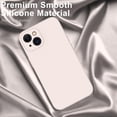 thumbnail image 3 of Designed for iPhone 15 Case with Screen Protector - Enhanced Camera Protection - Smooth Baby Skin-Like Feel Silicone Cover - Slim Fit Protective Phone Case 6.1" - Pinky White, 3 of 14