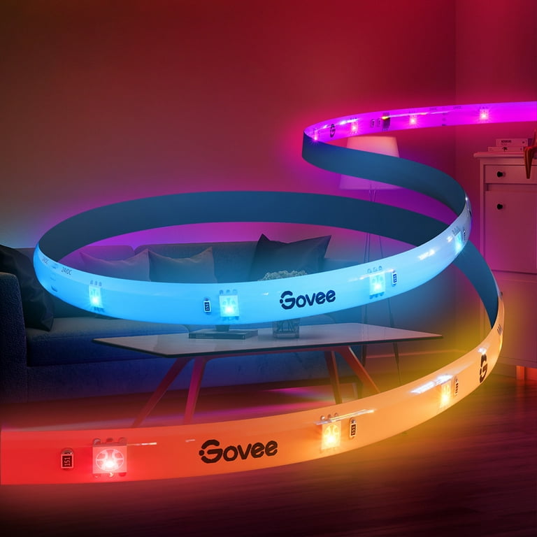 Govee 9.8ft Wi-Fi RGBIC Led Strip Light Offline,9.8ft WiFi LED Lights Work  with Alexa and Google Assistant, Smart LED Strips App Control, DIY, Music  Sync, Color Changing LED Lights for Bedroom 