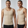 thumbnail image 4 of ToBeInStyle Men's Neoprene Slimming Body Shaper Vest Belly Compression - Beige - 2XL, 4 of 7