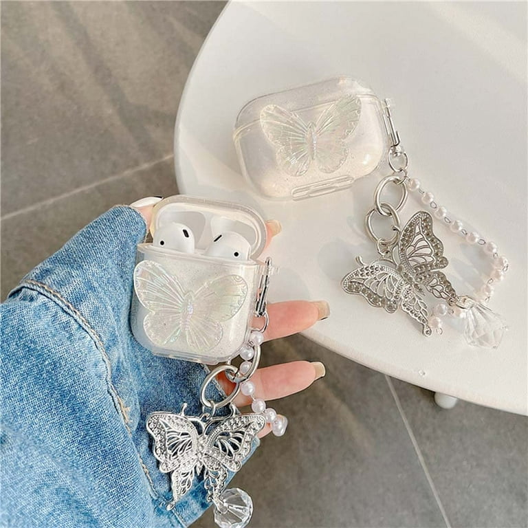 Compatible with AirPods Case with Girls Cute Clear Glitter
