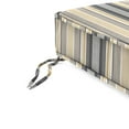 thumbnail image 3 of Jordan Manufacturing 22.5" x 22.5" Clyde Grey Stripe Square Outdoor Deep Seat Cushion with Ties and Welt, 3 of 9