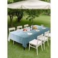 thumbnail image 4 of Outdoor Tablecloth with Umbrella Hole for Patio/Picnic/Party/Camping, Coastal Wave Waterproof Table Cloth Rectangle Table Cover Washable, Summer Ocean Nautical Beach Ombre Sky Blue (60"x 84"), 4 of 8