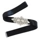 thumbnail image 3 of Crystal rhinestone flor cinta nupcial cinturón faja negro Sunnimix cinturón nupcial de la boda, 3 of 7