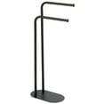 mDesign Tall Stainless Freestanding 2Tier Towel Rack Holder Stand