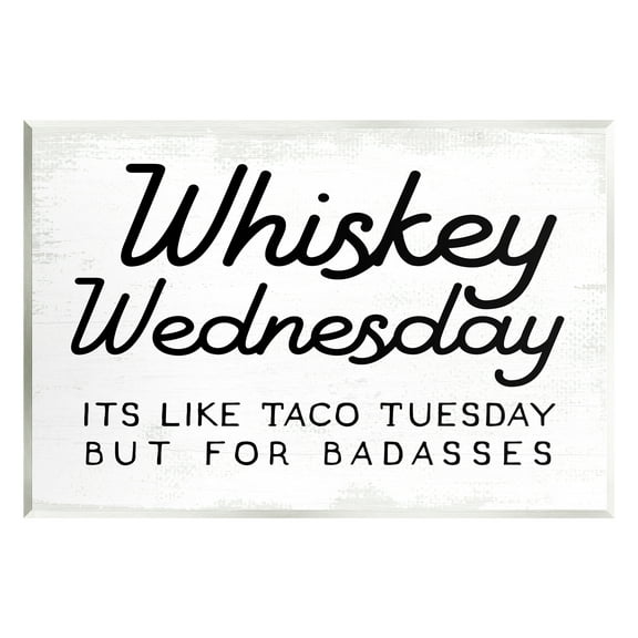 Stupell Industries Rustic Whiskey Wednesday Food & Beverage Painting Unframed Art Print Wall Art, 15 x 10