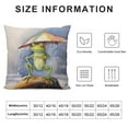 thumbnail image 5 of Nawypu  Rainy Day Frog Throw Pillow Covers Pillow Cases Square Decorative Pillow Covers Soft Cushion Covers for Couch Sofa Bed Home Farmhouse Living Room Decoration Pillowcases, 5 of 5