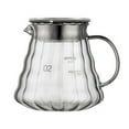 thumbnail image 2 of LOVEVER Best Bargains Gray Cloud Pattern Glass Pour-Over Coffee Dripper | 12x12cm Borosilicate Glass Coffee Sharing Pot with 3D Vertical Grain Design | Manual Brew Coffee Filter Pot for H, 2 of 7