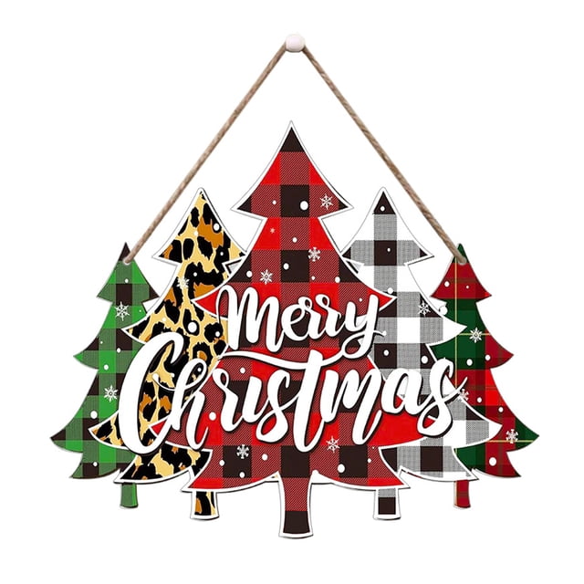 Naiovety Letreros navideños para puertas: Placas festivas de madera para pared. Letreros navideños. Ideales para tiendas, salas de estar, Kits de decoración para fiestas