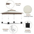 thumbnail image 3 of LAZY BUDDY 13'x13' Pop up Canopy, Easy Set-up Outdoor Canopy Tent Folding Instant Sun Shelter for Picnic, Party, Camping, 3 of 10
