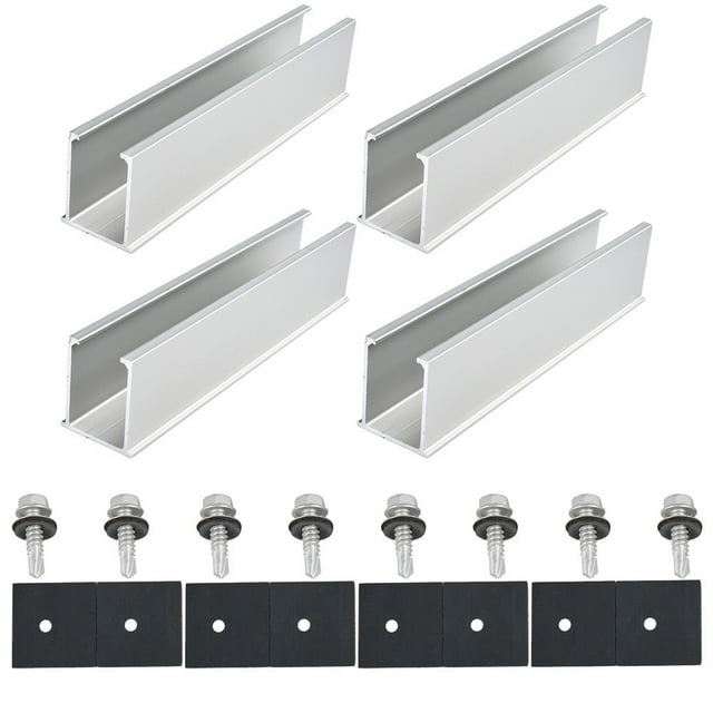 Solar Modules Rail Bracket Trapezoidal Sheet Flat Roof PV Mounting Rail 20CM