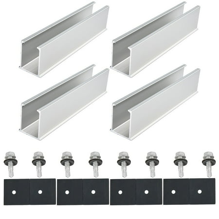 

Solar Modules Rail Bracket Trapezoidal Sheet Flat Roof Pv Mounting Rail 20Cm