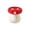 Red, variant on Mushroom Shape Ceramic Toothpick and Cotton Swab Holder - Decorative Desktop Storage Jar for Home Living Room Organization, Easy Access Small Item Container