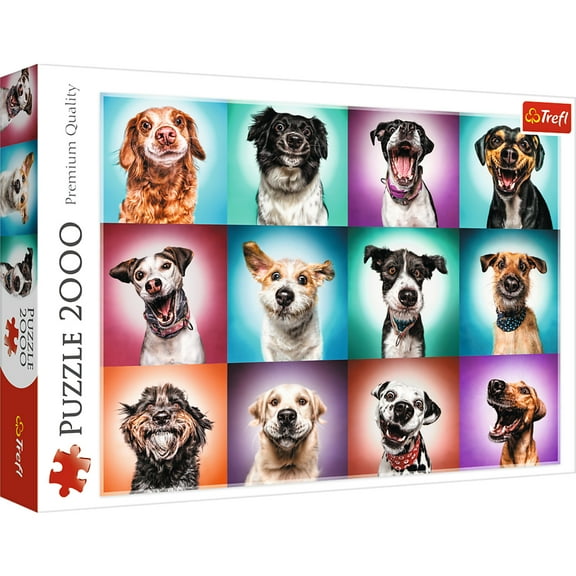 2000 piece Jigsaw Puzzles - Funny dog portraits II, Pets Puzzle, Adult Puzzles, Trefl 27119