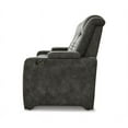 thumbnail image 3 of Bowery Hill Faux Leather Reclining Sofa with Headrest in Gray, 3 of 7