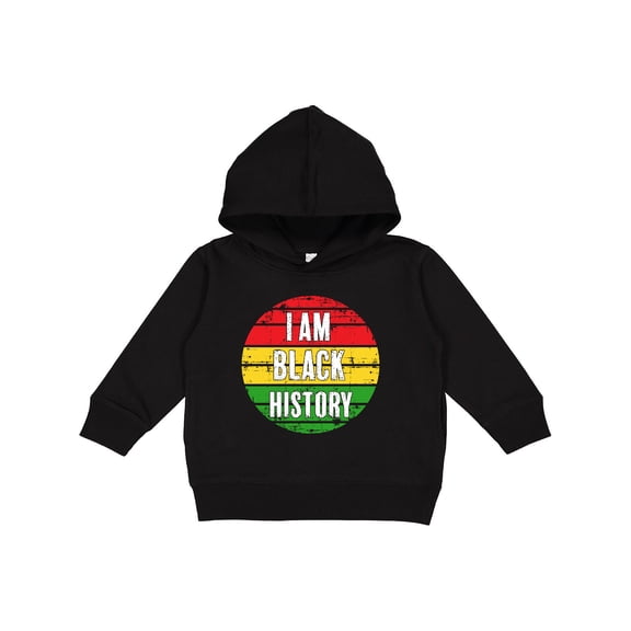 Inktastic I Am Black History Red, Yellow, and Green Distressed Design Toddler Hoodie