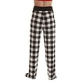thumbnail image 3 of Just Love Women Buffalo Plaid Pajama Pants Sleepwear (White Black Buffalo Plaid, Small), 3 of 3